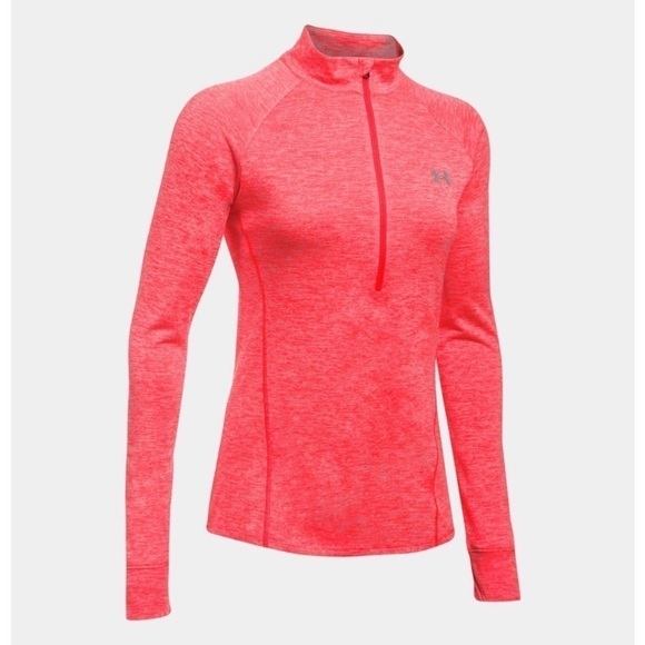 Under Armour Tech Twist 1/2 Zip Long Sleeve Red M - Picture 2 of 10